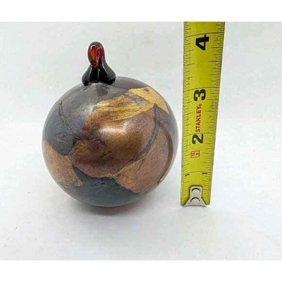 Thames Ornament Hand Blown Art Glass Copper Gold Leaf Hanging Christmas tree - Picture 6 of 13